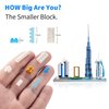 KLMEi World Famous Landmarks Architecture Skylines Series Dubai Skyline Micro Building Blocks Set for Adult and Children Age of 14+ Assembly Construction 3D Toy Present Kit 2545 pcs