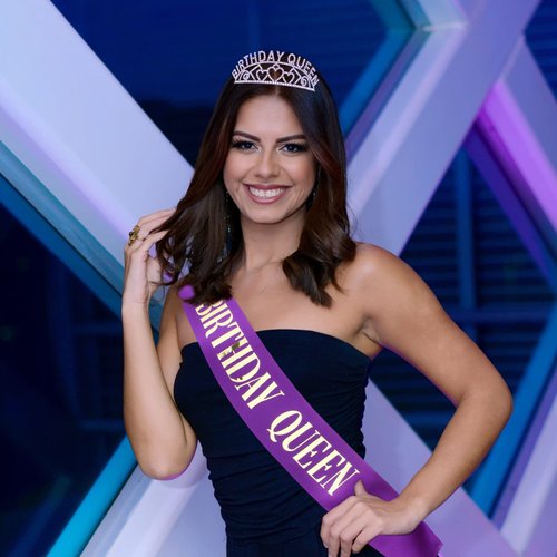 CIEHER Purple Birthday Sash & Queen Crown Kit, Purple Birthday Decorations, Purple Crown Purple Tiara, Birthday Crowns for Women Girls Purple Birthday Crown, Birthday Gifts for Women