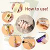 Nailskey Nail Forms for Gel Builder - 100 Pcs Self Adhesive Nail Extension Stickers for Acrylic, UV & Poly Gel with Tip Sculpting Guide - Nail Art for Home & Salon (Pack of 100)