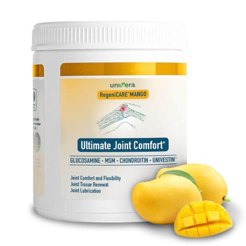 Univera RegeniCARE Canister, Glucosamine, Chondroitin, MSM, Univestin, Restores Cartilage, Supports Joint Comfort + Mobility + Flexibility, 30-Day Supply (Mango Flavor)