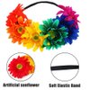 ZLIXING Rainbow Headband Pride Outfits Accessories Women Girls Sunflower Crown Gay Pride Accessories Shirt Stuff for LGBTQ Party Decorations