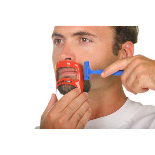 RevoGoatee Goatee Shaving Template - Shaping & Edge-up Tool for Goatee Trimming, Lineup - Grooming Kit for Men - One Size Fits All - Self Cut Guide - Use w/Beard Trimmer or Clipper - Barber Supplies