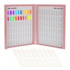 120 Colors Nail Gel Polish Display Chart Nail Polish Color Card with 120 Tips Pink