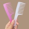 Mini Wide Tooth Comb,Small Travel Purse Comb Hair Detangling Comb Brush for Curlies Portable Care Handgrip Comb Shower Comb Travel Combs -Best Styling Comb for Men Women Curly Long hair (Clear White)