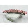 Rhodonite Stone French Barrette Hair Clip 4" or 100 mm Length