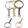 10Pcs White Split Key Ring with Chain and Jump Rings 60mm Long Round Split Keychain Keyrings Jewelry Making Bulk 3 Sizes 30mm(1.18inch) Jewelry Making Jump Rings，Car Keychains ，Car Accessories