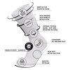 3 Pairs of Non-Skid Diabetic Crew Socks, Non Binding Top Therapeutic Cotton Gripper Socks (White, Size: 9-11)