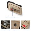 Lcyolada Interior Door Handles W/Bezel (Pair), Beige, Front Left Driver & Right Passenger for Toyota Tundra 2000 2001 2002 2003 2004 2005 2006