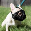 JYHY Short Snout Dog Muzzle- Adjustable Breathable Mesh Bulldog Muzzle for Biting Chewing Licking Grooming Dog Mask,Black M