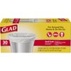 Glad Trash Bags, Small Garbage Bags - 4 Gallon White Trash Bag - 30 Count