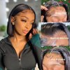 SKYDO Short Bob Wig Human Hair for Black Women 13x4 Bob Lace Front Wigs Human Hair 10inch Straight Bob Wig 180% Density Human Hair Bob Wig Pre Plucked Hairline with Baby Hair Natural Color