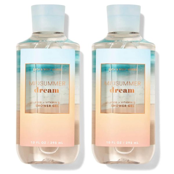 Bath and Body Works Gift Set of of 2 - 10 Fl Oz Shower Gel (Midsummer Dream)