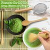 Zhaoyao 4pcs Matcha Whisk Set - Resin Matcha Whisk, Bamboo Tea Scoop and Tea Spoon, Stainless Steel Sifter Matcha Set Durable Matcha Kit Easy to Clean Matcha Tea Set, Traditional Matcha Starter Kit