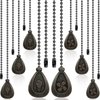8 Pieces Pull Chains Extension Fan Pull Chain Pendant Ceiling Fan Pull Chain 12 Inch Ceiling Fan Chain Extender Ornament with Ball Fan Chain Connector (Black Copper Color)