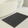 American Soft Linen Bath Rug, 20 in 34 in 100% Cotton Bath Mats Rugs for Bathroom, Non Slip Washable Shaggy Form Area Rugs, Gray Bath Rug