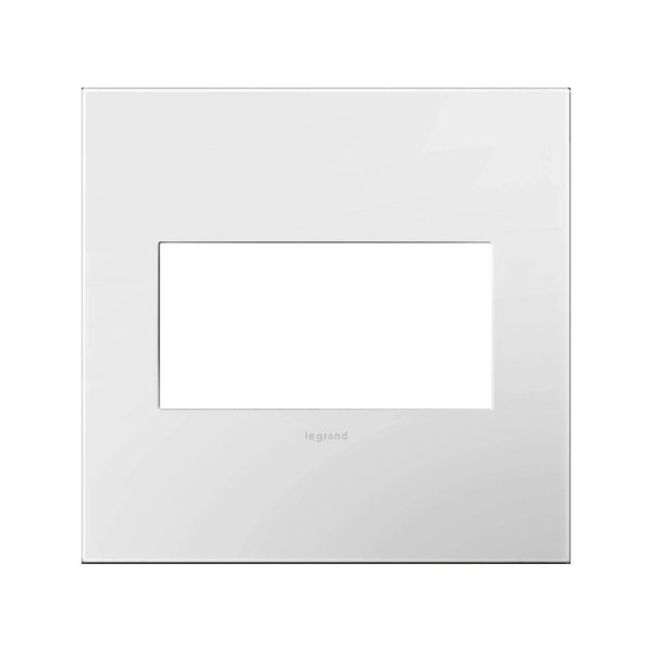 Legrand adorne 2-Gang Wall Plate/Cover Plate (1-Pack, Gloss White-on-White Finish)