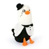 PEACH CAT Banana Duck Plush Pillow Wear Bowler Hat Monocle Stuffed Animals Cute Plushies Toy Gifts for Kids White and Black 12"