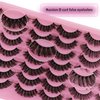 21 Pairs Mink Fluffy Lashes 3 Styles Russian Strip Lashes Cat-eye Lashes Natural Look Faux Lashes Mink D Curl Luxury Soft Fake Eyelashes Dramatic Wispy Faux Eyelashes 3D Fake Lashes By Anforlin