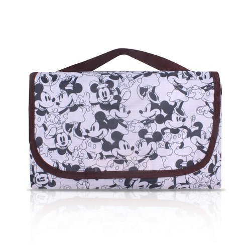 Mickey Minnie Picnic Blanket Mat for Camping Hiking Outdoor Concert Travel Large Foldable Portable Reusable Black & White