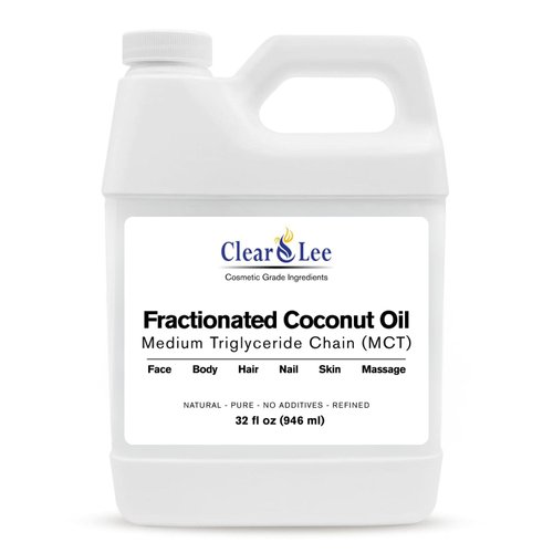 ClearLee Fractionated Coconut Oil MCT - Cosmetic Grade Natural & Pure Oil for Massage, Body, Hair, Skin, Face, Nail, Spa, Aromatherapy Carrier for Essential Oils, Soap Making, Serums & More (32 oz)