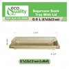 EcoQuality Small Compostable Sushi Trays with Lids - Natural Sugarcane Bagasse Take Out Sushi Container - Biodegradable, Disposable Sushi Plate with Lid, Eco, To go, Serving Tray (25)