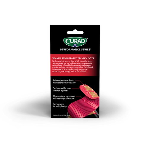 Curad Performance Series Ironman Far Infrared Kinesiology Tape, Pink, 2″ x 10″ Strips, 12 Count