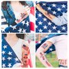 Fourth of July Tattoos, 21 sheets American Flag Temporary Tattoos, USA face tattoos, Red White Blue tattoos stickers, 4th of July, Independence Day, Memorial Day, Patriotic Theme Party Supplies