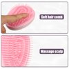 VOCOSTE Hair Brush, Portable Hair Brush, Detangling Hair Brush, Mini Egg Shape Massage Hair Brush for Travel, Pink