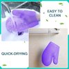 Karenhi Honeycomb Exfoliating Scrubber Set, Honeycomb Face and Body Scrubber Include Spa Bath Mitt Honeycomb Exfoliating Glove for Body Shower, Face Exfoliator Scrubber Sponge, Quick Drying (Purple)