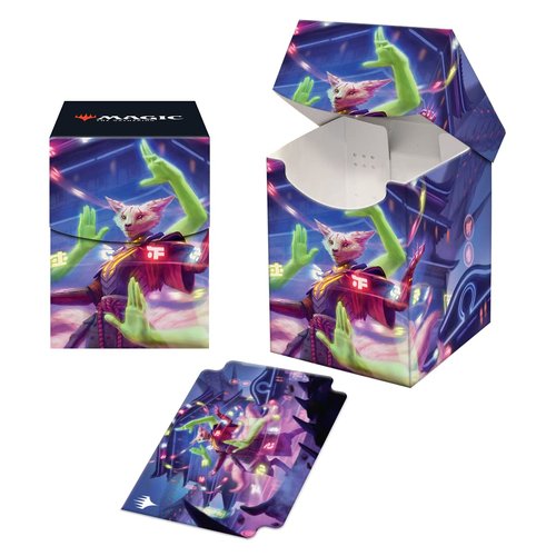 Ultra Pro - March of the Machine 100+ Deck Box ft. Bright-Palm, Soul Awakener for MTG, Store & Protect Gaming Cards, Valuable Trading Cards, Self Locking Lid, Store 100 Double Sleeved Cards