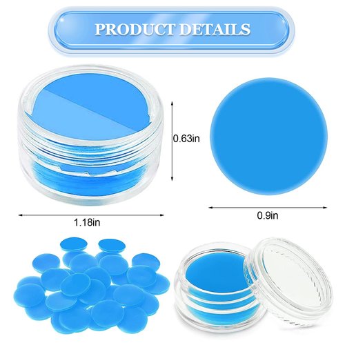 10 Pack Diamond Painting Wax Storage Container Case with Glue Clay Diamond Art Glue for Diamond Painting Accessories Cross Stitch Drilling Mud, 30 Pcs DIY Diamond Painting Wax 0.9inch (Blue)