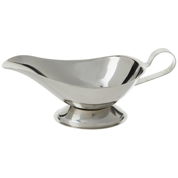 Winco Gravy Boat, 10-Ounce, Stainless Steel, Medium