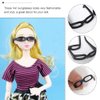 Toddmomy 60Pcs Mini Doll Sunglasses Doll Dress up Glasses Mini Black Eyeglasses for Dolls Costume Accessories