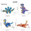 LENGRUIA Dinosaur Assembly Magnetic Building Blocks Toys,Dinosaur Snap Together Building Toys for 3-8 Years Old