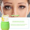 Ice Roller for Face and Eye, Upgrated Ice Face Roller,Facial Beauty Ice Roller Skin Care Tools, Ice Facial Cube, Gua Sha Face Massage, Silicone Ice Mold for Face Beauty (Green)