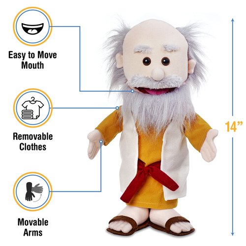 14" Moses, Bible Character, Hand Puppet