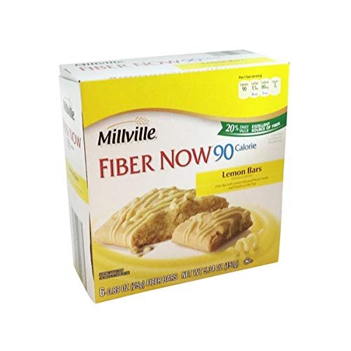 Millville Fiber Now 90 Calorie Fiber Lemon Bar with Lemon Pieces & Drizzle - 6 ct.