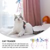 balacoo 4 Pcs Cat Teaser Wand Refill Kit, Butterfly Dragonflies Bee Teaser Toys Replacement for Cat Teaser Wand, Kitten Exercise Toys for Cat Dog Puppy