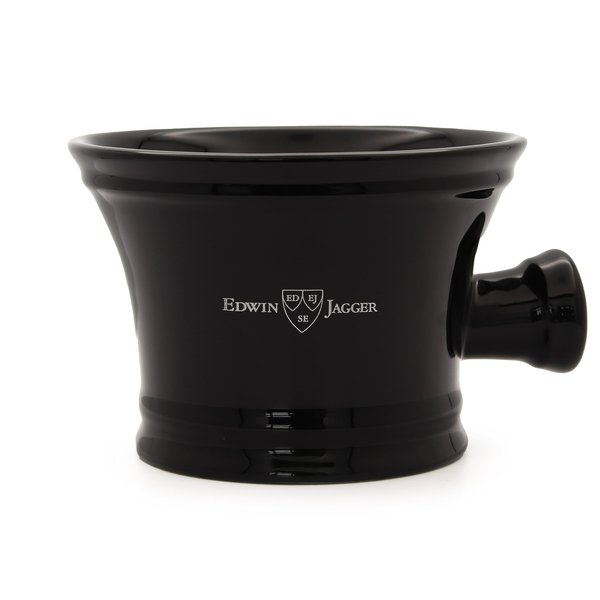 Edwin Jagger RN46 Porcelain Black Shaving Bowl (Handle)
