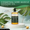 Cosmetasa Sore Muscle Massage Oil with Deep Tissue Massager - Thumb Saver and Oil Soothes Muscle and Joint with Arnica Extract, Peppermint, Chamomile, and Lavender Oil 8.8 Fl Oz