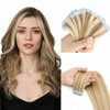 Czrleaty Tape In Hair Extensions Human Hair 14 Inch Mixed Blonde Tape In Hair Extensions Human Hair Seamless Tape In Human Hair Extensions Straight Extensiones de Cabello Humano 20pcs 50g