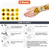 Sunflower Temporary Tattoos First Birthday Party Decorations Supplies Favors 96 PCS 8 Sheets Cute Fake Tattoo Stickers Party Games For Children Kids Boys Girls School Gifts Rewards Home Activity
