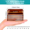 KAHEM Handmade Wide Tooth Comb for curly hair.Small Wide Tooth Comb for Long and short Hair Detangler Comb For Wet and Dry. Professional hair cutting combs-3.74Inch