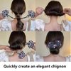 Hair Bun Maker, Lazy Hair Curler Deft Bun Twister Flexible Donut Hair Bun Lazy French Hair Curler Bun Clips Accessories Korean Hair Accessories for Women Girls Long Thick Thin Hair