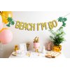 Beach I'm 60 Banner, Happy 60th Birthday Decorations, Straight Outta 1963, Beach Pool Party Decorations, Summer Tropical Beach Sixty Years Old Birthday Party Supplies Gold Green