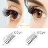 Premade Volume Eyelash Extensions 4D-C-0.07-13 Short Stem Premade Fans Eyelash Extensions 9 to 20 mm Volume Lash Extensions .07 .10 Pre made Lash Fans C D Curl (4D-C-0.07,13mm)