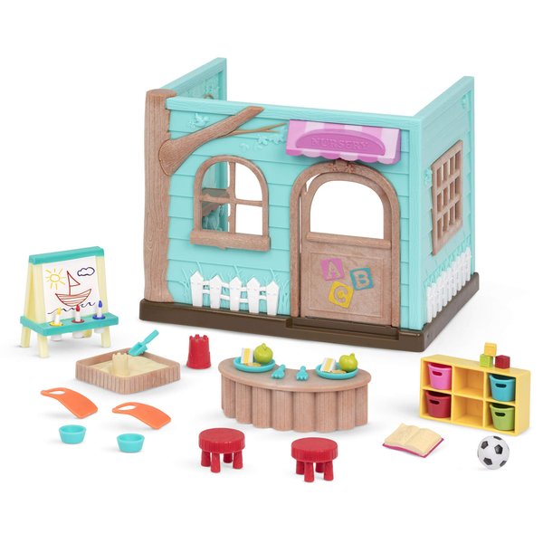 Li’l Woodzeez – Li'l Luvs & Hugs Nursery – Dollhouse Playset – Miniature Furnitures & Accessories Included - Pretend Play for Kids Age 3+