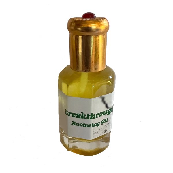 Breakthrough Prayer Anointing Oil 1/3 oz with Gold Cap