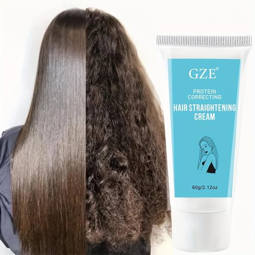 GZE STRAIGHTENING CREAM Smoothing Silk Protein for Hair, Protein Correcting Hair Straightening Cream, Hair Straightener Product for Women Men, Nourishing Hair Straightener Product