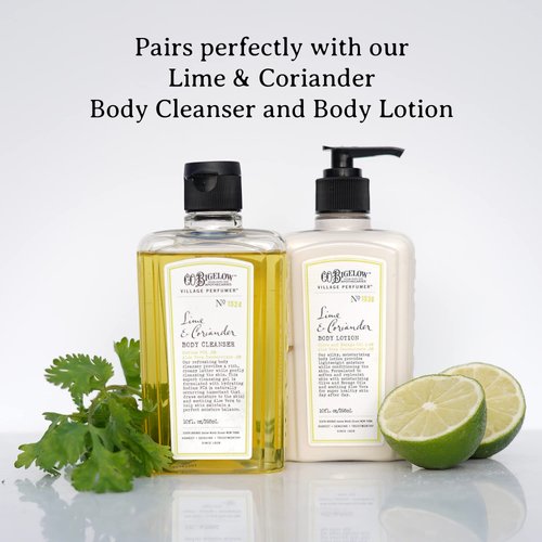 C.O. Bigelow Hand Wash, Lime Coriander Soap, No. 1530 - Village Perfumer Moisturizing Hand Wash for Bathroom & Kitchen with Aloe Vera, 10 fl oz, Pack of 2